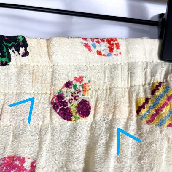 Hofmann Copenhagen Elina Heart Print Skirt Yellow Pleated‎ Elastic Waist Sz 2 - Picture 11 of 14